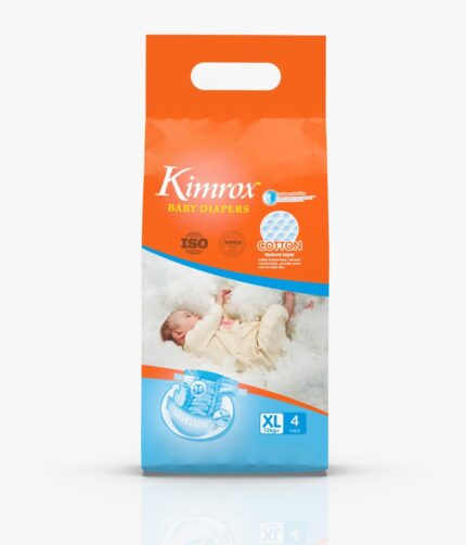 Baby Tape Diapers 4pcs Extra - Large (For 12 Kg +)